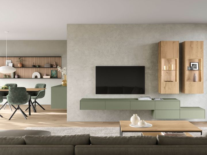Eleganz trifft Funktion – Moderne Küche in Eucalyptus & Nuss